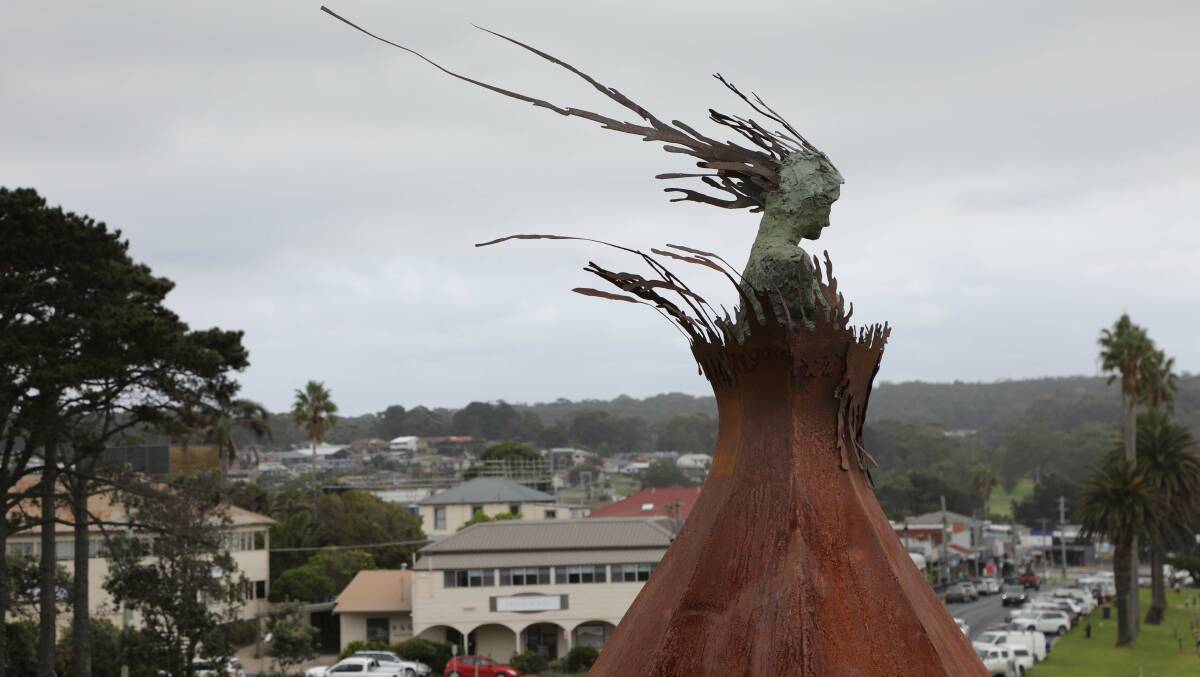'Siren' by Gippsland-based artist Gavin Roberts won the Reflections People's Choice Outdoor prize at Sculpture Bermagui on Saturday, March 16, 2024. Picture supplied
