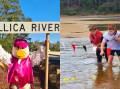 Ducks race at Nullica River for a community event. Pictures supplied