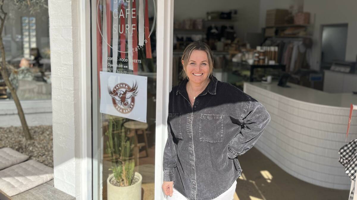 Owner of Salt Cafe Surf Tathra, Megan Whitford, and mother to two of the She Eagles players competing in the Group 16 grand final. Picture by James Parker