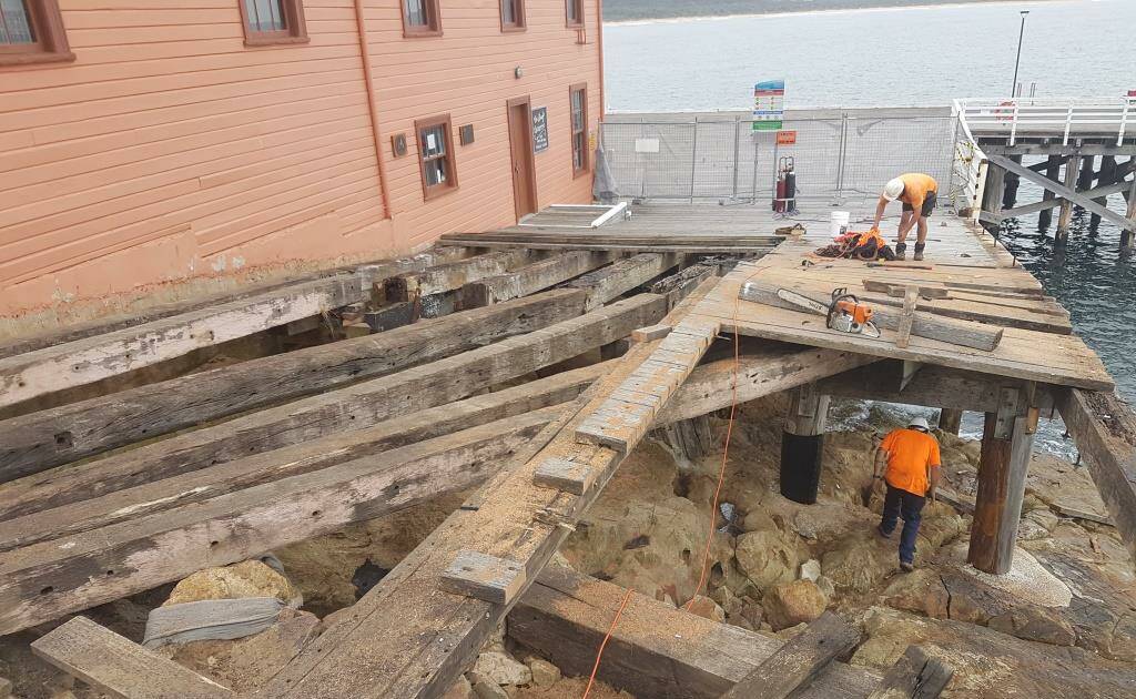 Bega Valley Shire Council is forging ahead with repairs to Tathra Wharf following June’s storm. It plans to have it accessible by summer, depending on weather conditions.