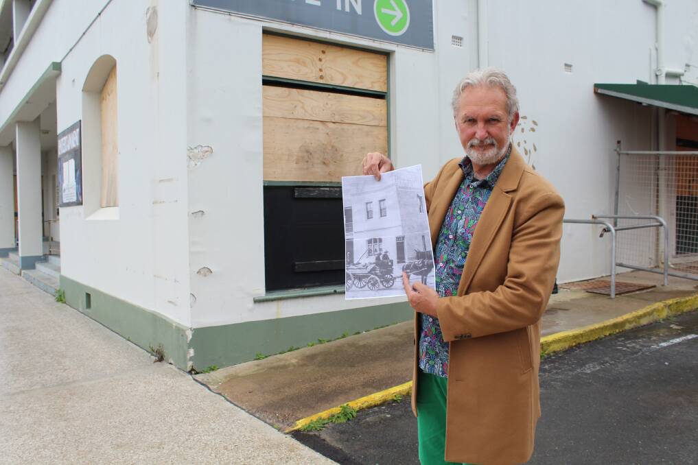 Eden's Australasia president Peter Whiter stands in the laneway next to the iconic circa 1904 hotel which Bega Valley Shire Council has put out for tender.  