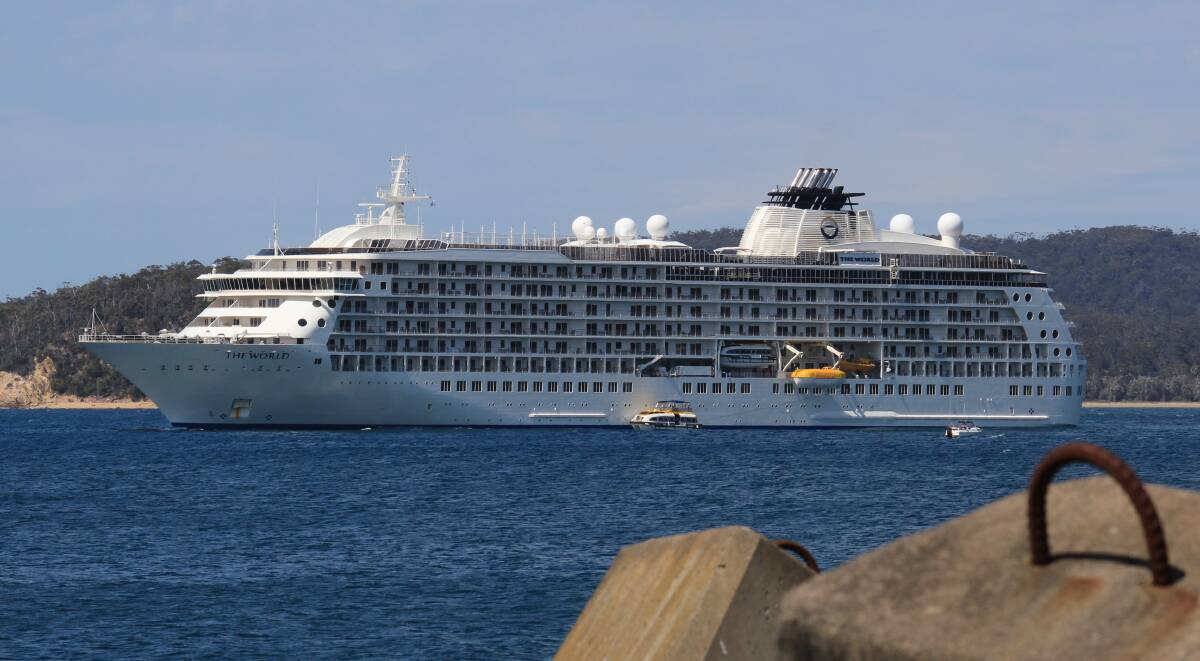 The residential cruise ship The World visited Eden in January