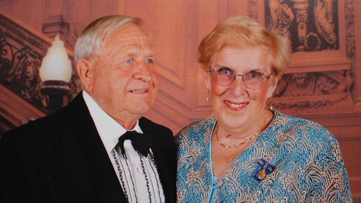 LIFE WELL LIVED: Mary Cocks - who passed away on April 21 - with Lloyd on board the Queen Elizabeth II in 2006. Picture: Courtesy of the Cocks family.
