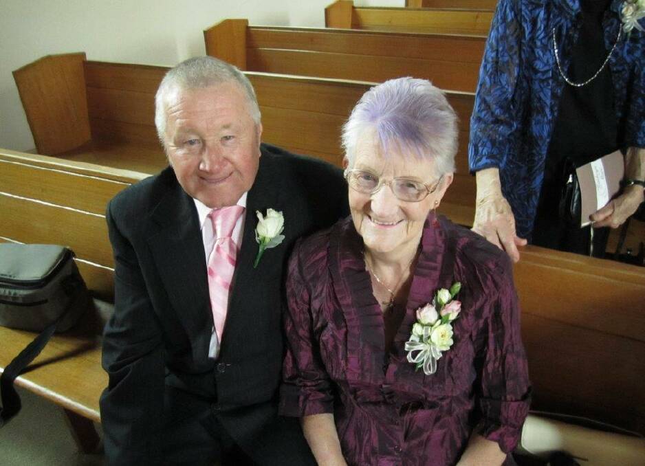 FAMILY CELEBRATION: Aileen Bowles with her husband John at their grandson's wedding in November 2010. Picture: Courtesy Bowles family