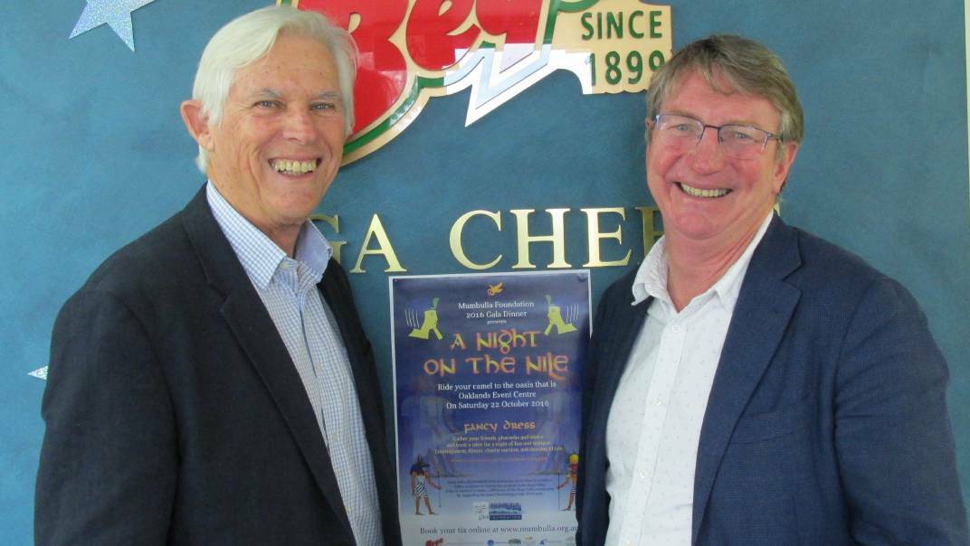 Chairman of Mumbulla Foundation, Gary Potts and Bega Cheese executive chairman Barry Irvin