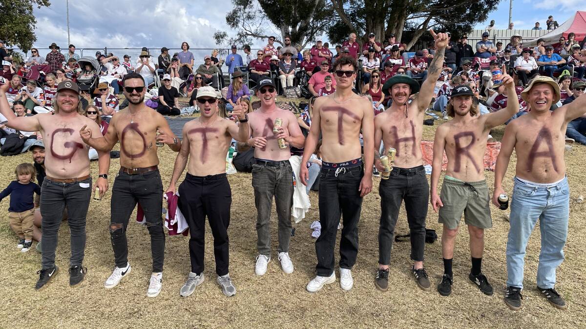 Tathra fans wear their hearts on their sleeves...err chests. Picture by Ben Smyth