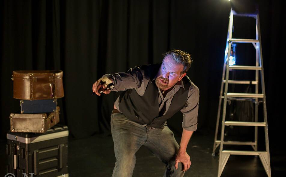 SHOW IN A SUITCASE: Craig Alexander plays Jacob Marley in a fascinating one-man show based on Dickens' Christmas Carol, to be performed in Bega this weekend.