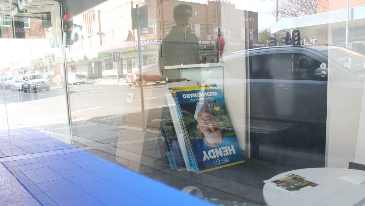 Peter Hendy's Bega electorate office on Monday.