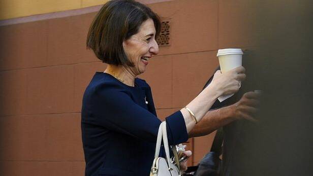 Gladys Berejiklian arrives at NSW Parliament House this morning. Photo: Kate Geraghty