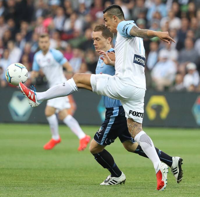 BIG-GAME PLAYER: Melbourne City superstar Tim Cahill controls the ball in Wednesday's FFA Cup final clash with Sydney. Picture: Getty Images