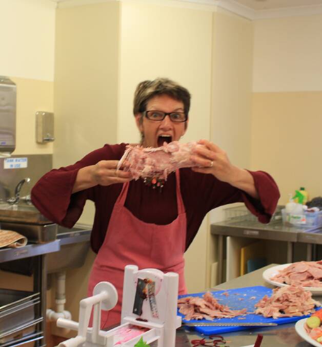 It's hungry work preparing the Christmas feast for the Nethercote party as Carol Ahern discovered.