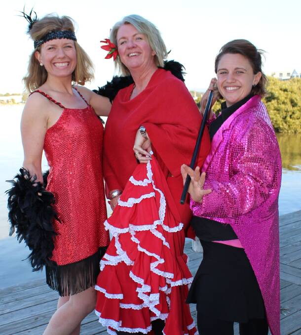 DANCING QUEENS: Jacqui Smith, Nat Kirby and Jess Ryan are currently the top fundraisers for Stars of the Bega Valley, an event not to be missed on Friday night.