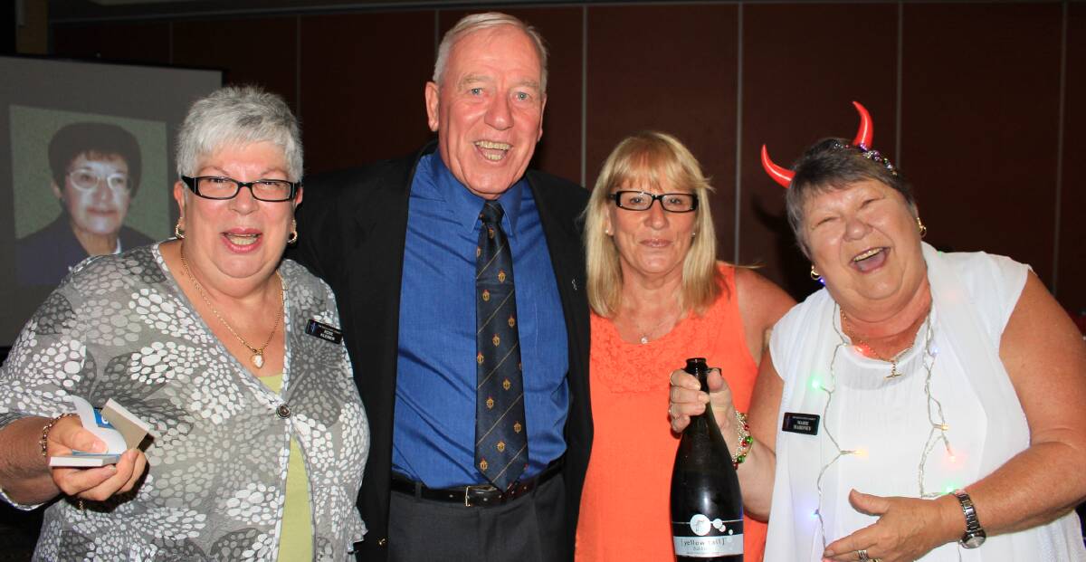 Care for a glass: Legatees Rose Kleiner, John Warbrick, Pat de Gelder and Marie Mahoney at the Far South Coast Legacy Christmas lunch.