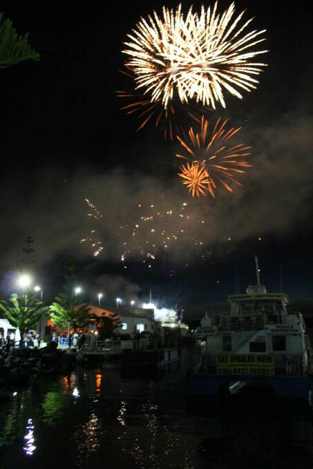 Fireworks over Eden's Snug Cove at last year's Whale Festival. Picture courtesy Eden Visitor Information Centre