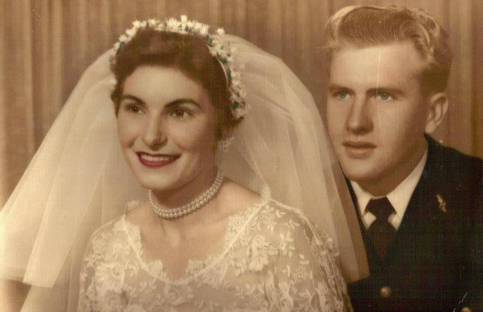 Enduring love: David and Patsy Barton of Candelo celebrate their 60th wedding anniversary this week. They were married in Liverpool on November 24, 1956 and renewed their vows at the Candelo Catholic Church last week.