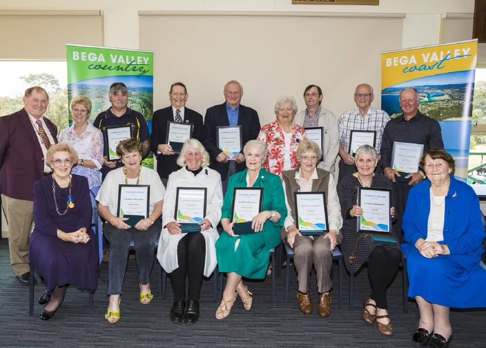 Heroes recognised: The 11 Bega Valley Shire Medallion recipients with the committee members at the presentation on September 30.