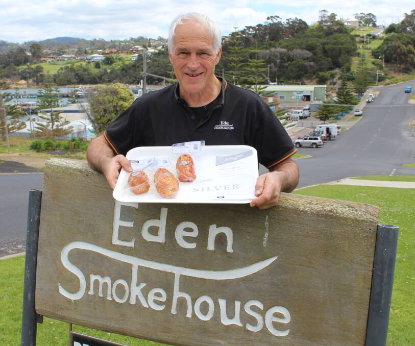 Excellent taste: Eden Smokehouse's Stan Soroka with his award-winning chicken as judged by the Sydney Royal Fine Food Show, Monday October 24. Picture: Toni Houston