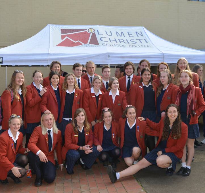 Breakfast fun: Lumen Christi Year 12 students were treated to a special breakfast morning as part of celebrations to see the group off from the college. 