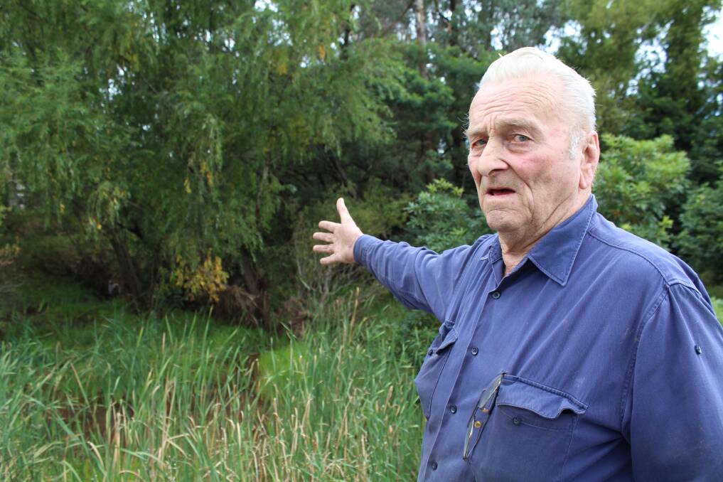 Choked creek and allegedly insufficient street drainage has Eden resident Reidar Herfoss up in arms, claiming shire council inaction for over 30 years