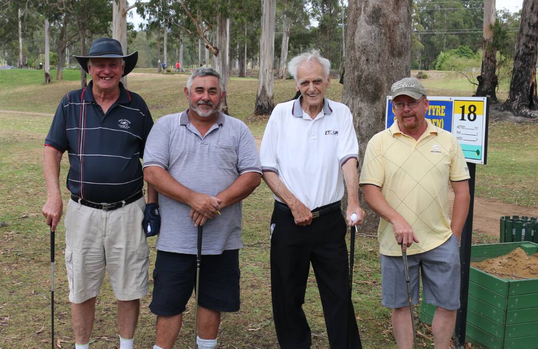 On course: Enjoying a round on the Eden golf course recently are Peter Cranston, Kevin Stone, Brian Moorhead and Trevor Shrimp. 