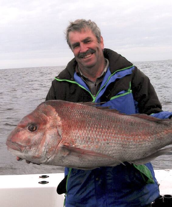 Catch and release: Competition organiser David Dulhunty with an over one-metre snapper he caught recently. This year's tri-estuary tournament will be photo based so fish can be released.  