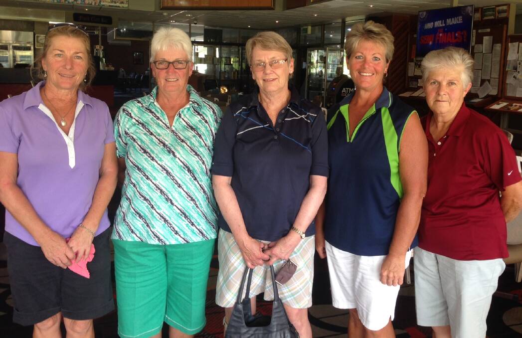 Top golfers: Competition leaders on Wednesday are Julie Campbell, Judy English, Ann Schmitzer, Maree Rankin and Ros Haenig
