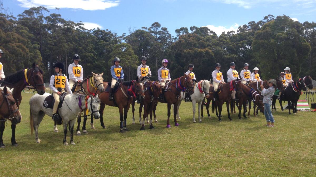 Award winners: A line-up of top finishers at the Eden one-day event competition recently with the Pony Club to host registrations next weekend. 