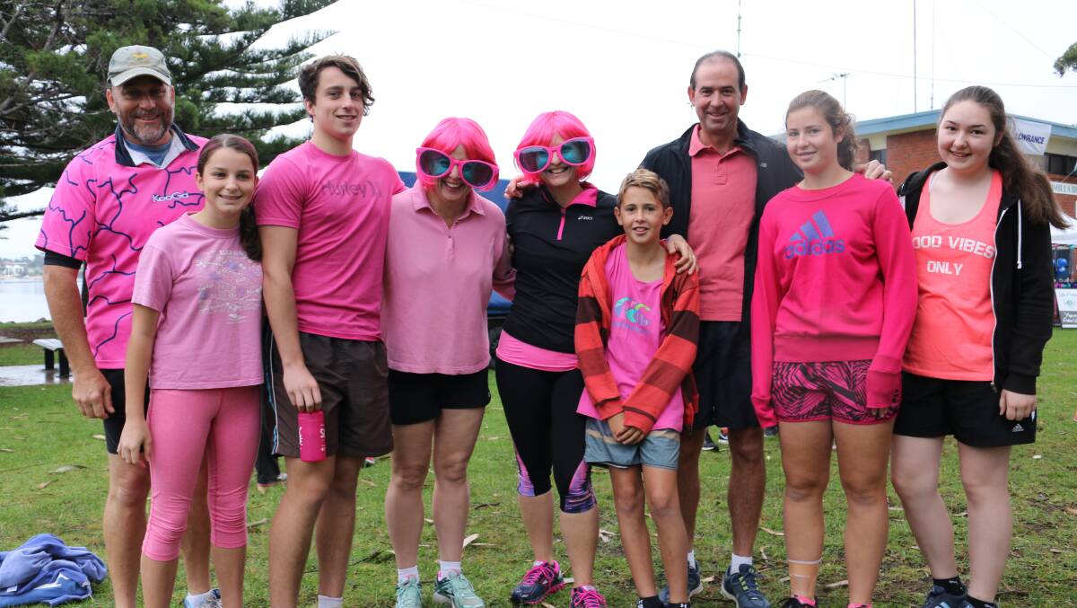Family affair: Matt, Liliana, Jamin and Janine Watters, Tina, Daniel, Pete and Emma Piccione and Luisa Schwichtenberg were out in force last year.  