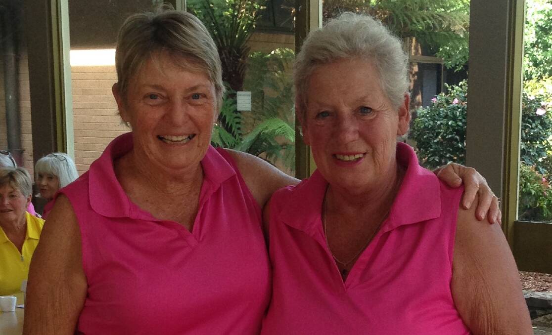 Top place: Division one foursomes nett winners in the annual association tournament are Lorraine Arnaudon and Myriam Van Hock.
