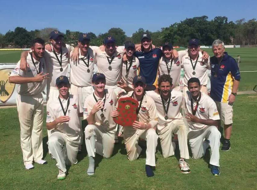 Back-to-back: The Darwin Cricket Club's dual-premiership team that features Eden's Corey Spink and Matt Bell. 