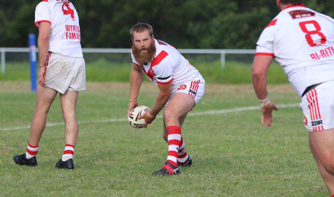 Out of dummy-half: Eden Tiger Michael Wykes was best on ground for the club during a dour 32-20 loss to Narooma on Sunday. 