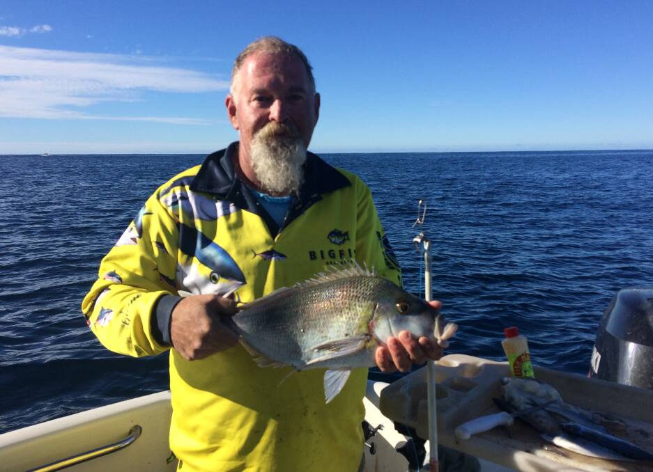 Reef catch: Angler Lindon Thompson of Merimbula shows a lovely morwong taken off Horseshoe Reef. Morwong and snapper are on the bite.