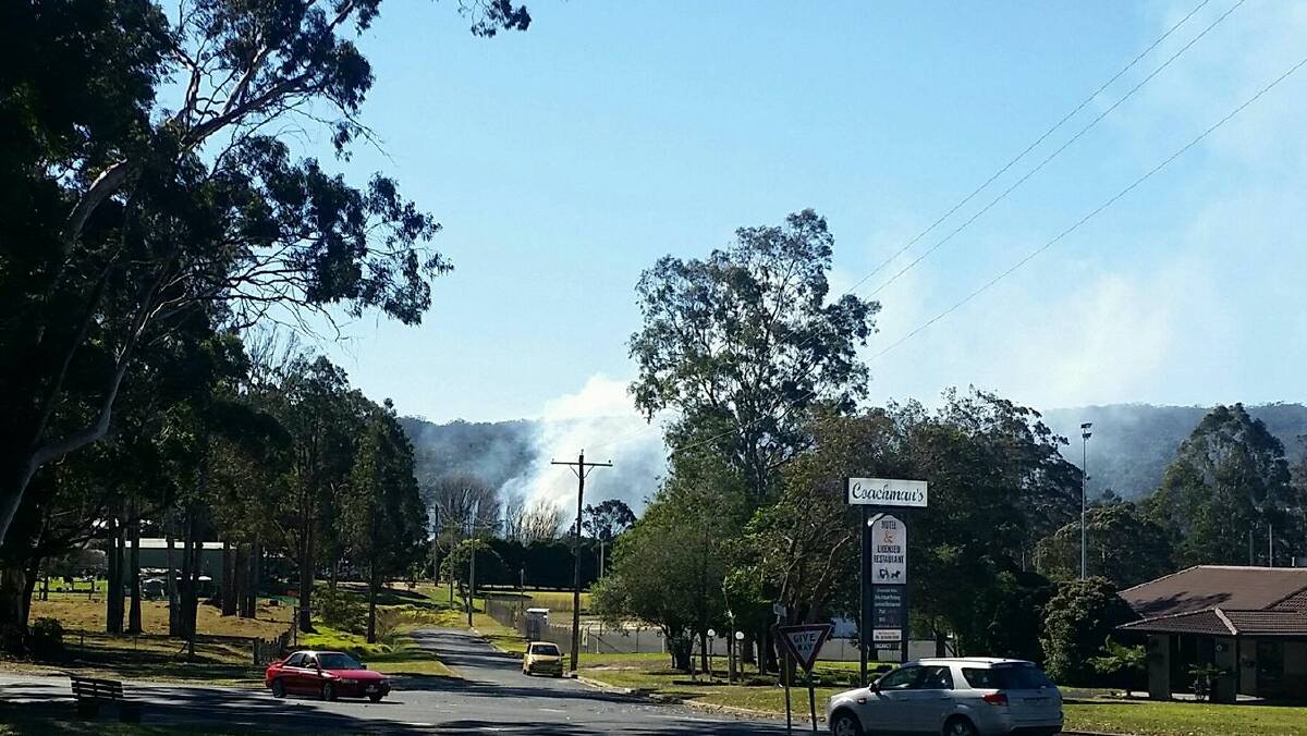 A view of the smoke near the industrial boundary. Photo: Tiona Leigh.