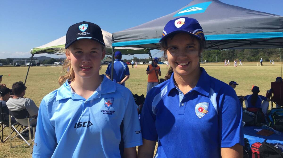 REPRESENT: Eden junior cricketers Jemma Pollock and Jessie Mudaliar represented ACT Southern under 15s at the NSW Women's Country Championships last week. Photo: Drew Mudaliar
