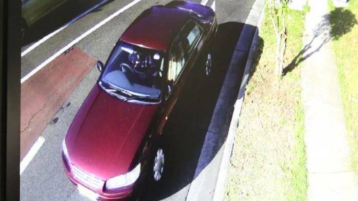The maroon Toyota Camry seen near Helen Dawson Key's homeon the day she died. Photo: NSW Police