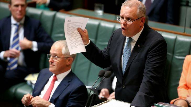 Prime Minister Malcolm Turnbull and Treasurer Scott Morrison will have some surprises in Tuesday's budget. Photo: Alex Ellinghausen