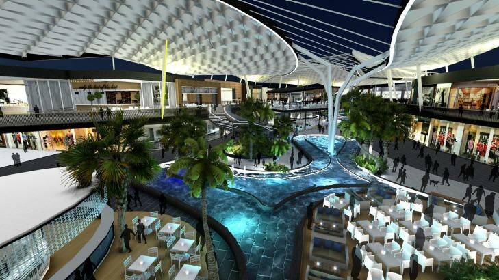 An artist's impression of the Pacific Fair redevelopment on the Gold Coast, which has attracted a range of overseas brands.