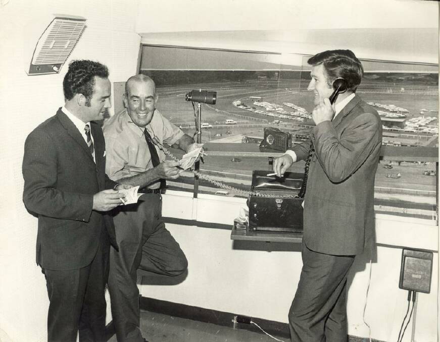Back in the day: A young John Tapp (left) with Ken Howard and Ray Warren at Randwick. Photo: Fairfax archive