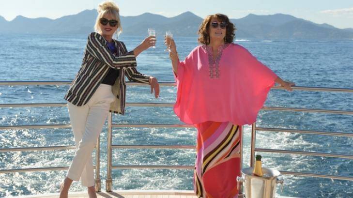 Joanna Lumley and Jennifer Saunders as Patsy and Eddie in <i>Absolutely Fabulous: The Movie.</i>