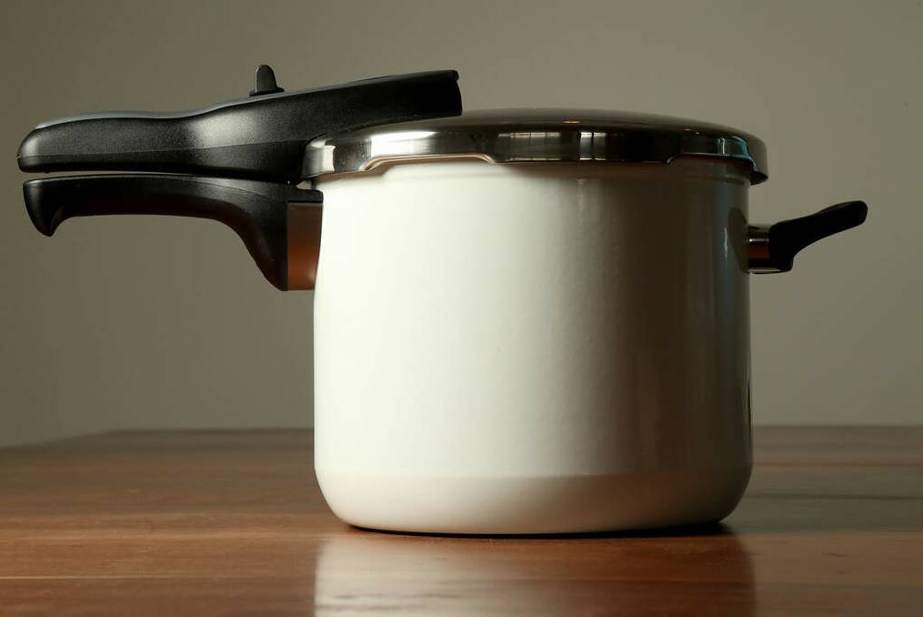 Delia cooks kangaroo tail, lamb shanks and Asian-style chicken master stocks in this pressure cooker. Photo: Pat Scala