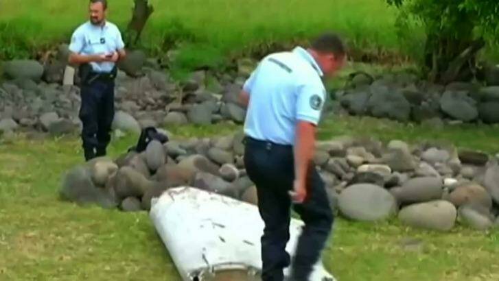 Possible MH370 debris has washed up on the shore of Reunion, a French island in the Indian Ocean. Photo: Video still from Reuters