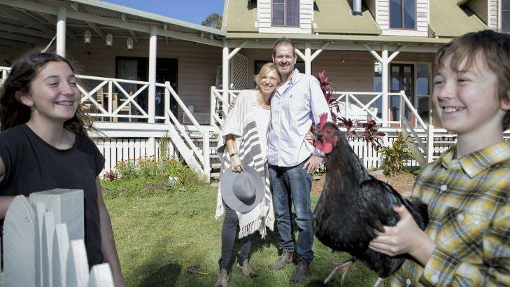 Dean and Sally Lewis with their children Bronte and Dan, have been buying and renovating houses for 25 years.  Photo: Natalie Grono