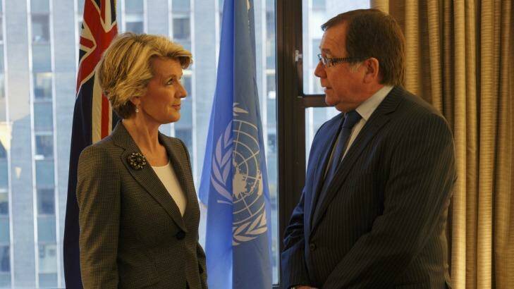 Foreign Minister Julie Bishop with New Zealand Minister for Foreign Affairs Murray McCully.  Photo: Trevor Collens