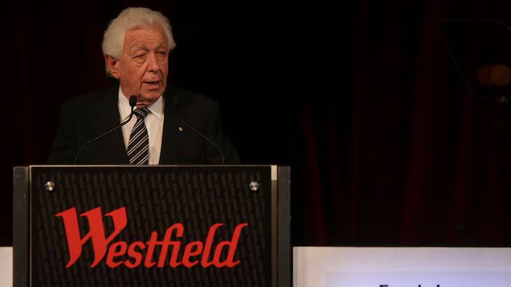 Billionaire Frank Lowy hopes to split the Westfield empire's Australian and New Zealand shopping centres and related businesses from its international ones. Photo: Rob Homer