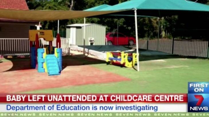 Little Smarts childcare centre in Blaxland, where a one-year-old boy was left locked up. Photo: Channel Seven