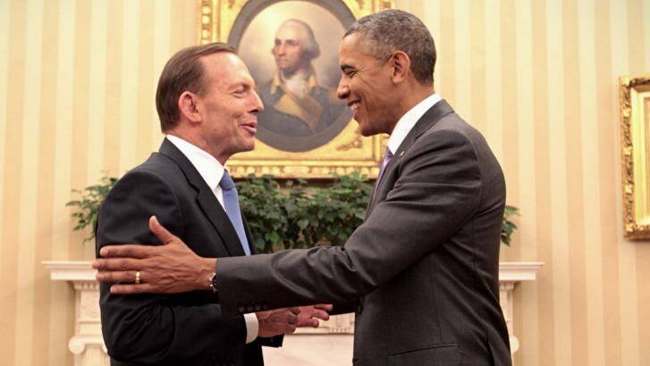 Prime Minister Tony Abbott and US President Barack Obama meet at the White House in June 2014.  Photo: Andrew Meares