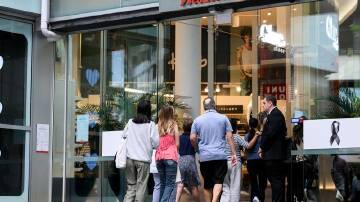 The Westfield Bondi Junction shopping centre will open for the first time since Saturday's attack. (Bianca De Marchi/AAP PHOTOS)