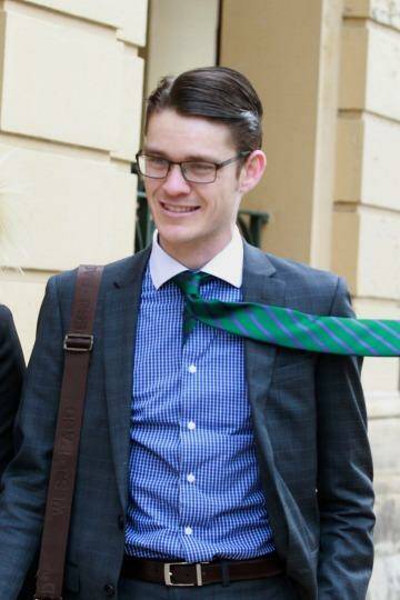 Alex Chapman, assault victim of lawyer Murray Bede McArdle, at North Sydney Local Court in August.  Photo: Ben Rushton 