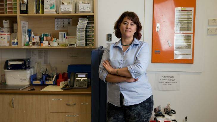 "Do our utmost to engage with them": Dr Marianne Jauncey in the Medically Supervised Injecting Centre in Kings Cross. Photo: Janie Barrett