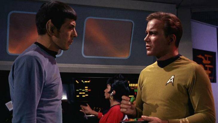 Leonard Nimoy as Mr. Spock and William Shatner as Captain James T. Kirk in the premiere episode of <i>Star Trek</i>, which aired on September 8, 1966. There is no word on who will play Kirk in the new series. Photo: Supplied